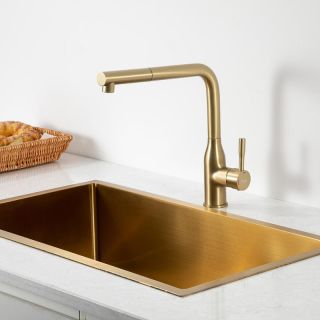 Смеситель для кухни Frap F6096-3 Золотой сатин